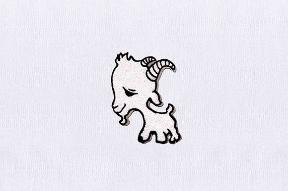 Adorable Baby Goat Side Embroidery Design