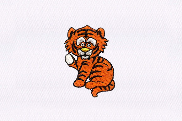 Adorable Baby Tiger Embroidery Design