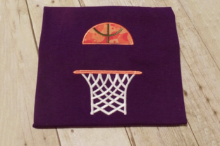Basketball Hoop Split Applique: A Versatile Design