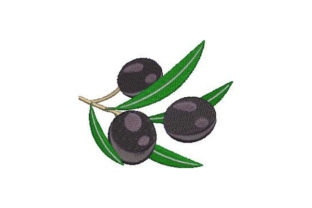 Black Olives: A Mediterranean Delight in Embroidery