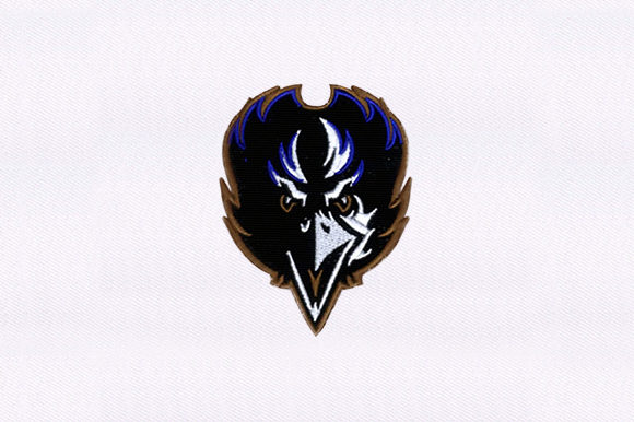 Black Raven Bird Face: A Bold Embroidery Choice