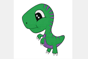 Charming Baby T-rex for Delicate Embroidery