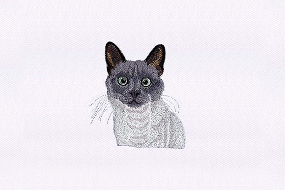 Charming Balinese Cat Embroidery for Holiday Cheer