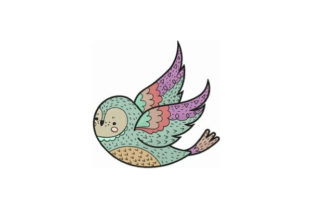 Charming Decorated Bird Embroidery Design