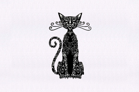 Egyptian Cat: A Premium Embroidery Design