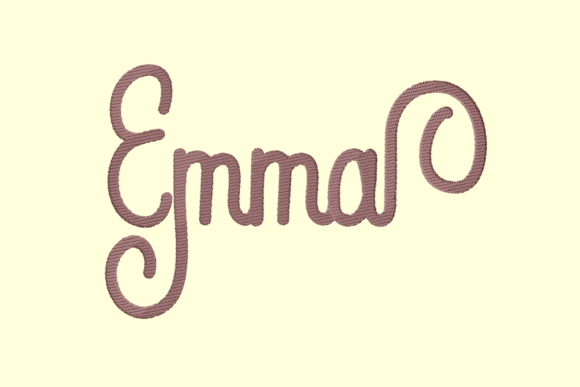 Elegant Emma Lettering for Seasonal Embroidery