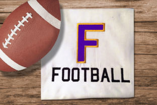 F for Football: A Bold Applique Design