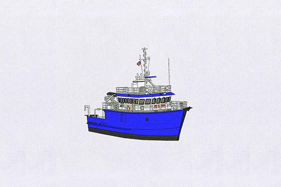 Ferry Ship: A Charming Embroidery for Handmade Gifts