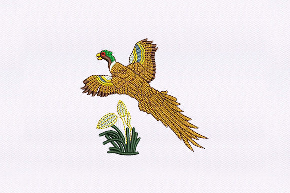 Flying Macaw Parrot: A Vibrant Embroidery Design