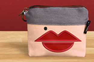 Lips and Beauty Mark: A Charming Applique Design