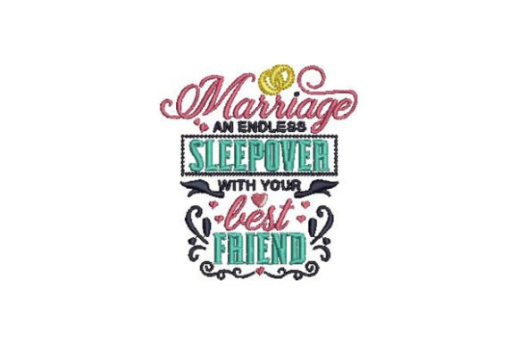Marriage an Endless Sleepover: A Charming Embroidery Design