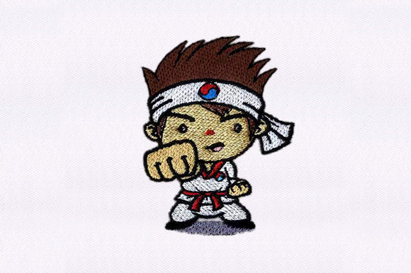 Martial Arts Kid: A Premium Embroidery Design