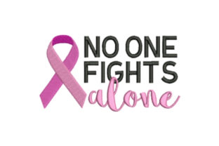 No One Fights Alone: A Touching Embroidery Design