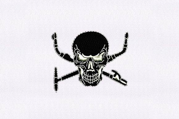 Skull and Crossbones: A Bold Halloween Embroidery
