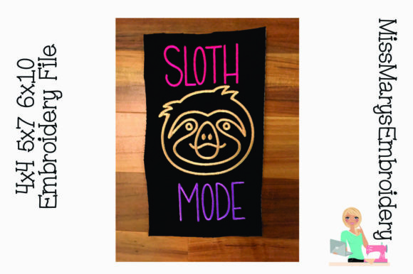 Sloth Mode: A Charming Addition to Your Embroidery Collection