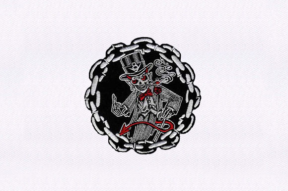 Suiting Devil: A Spooky Yet Stylish Embroidery Design