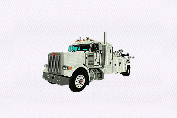 Tractor Trailer: A Charming Embroidery Design