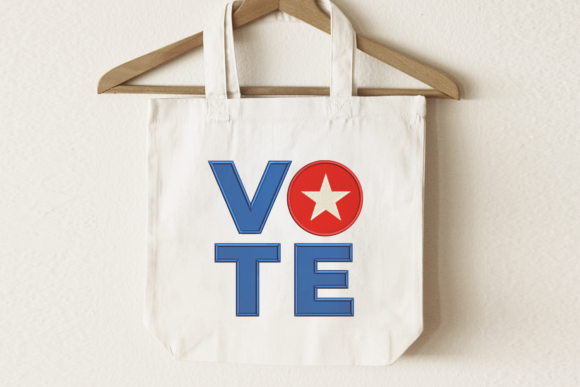 Vote Square and Star Applique: A Bold Statement